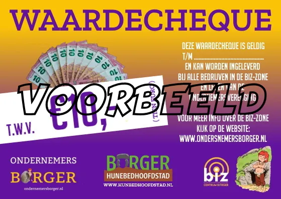 Borgerder Waardecheque ontvangen?